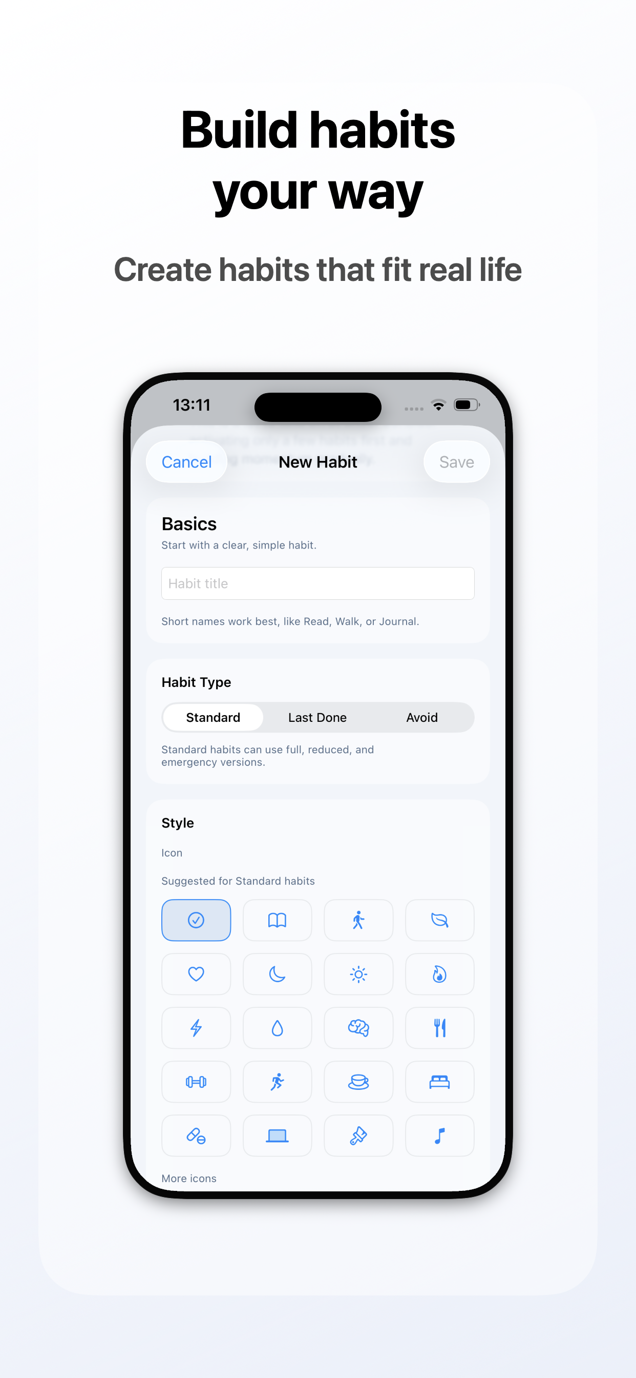 Momentum Vault screenshot: Build Habits Your Way